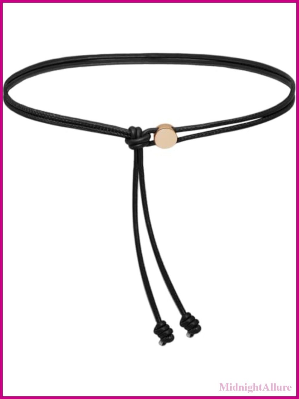 Skinny Knotted PU Leather Rope Belt for Dresses